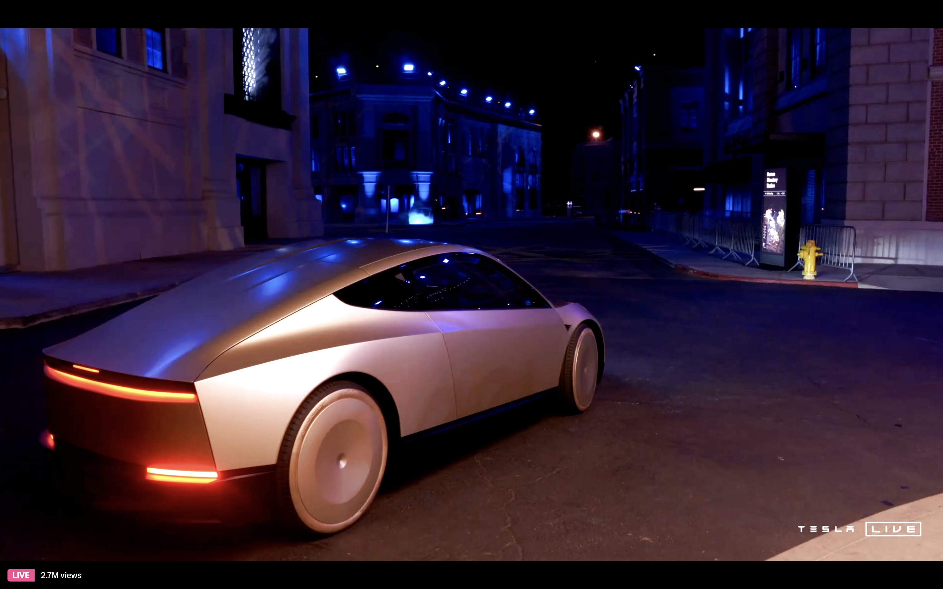 Elon Musk unveils the Cybercab at Tesla robotaxi event
